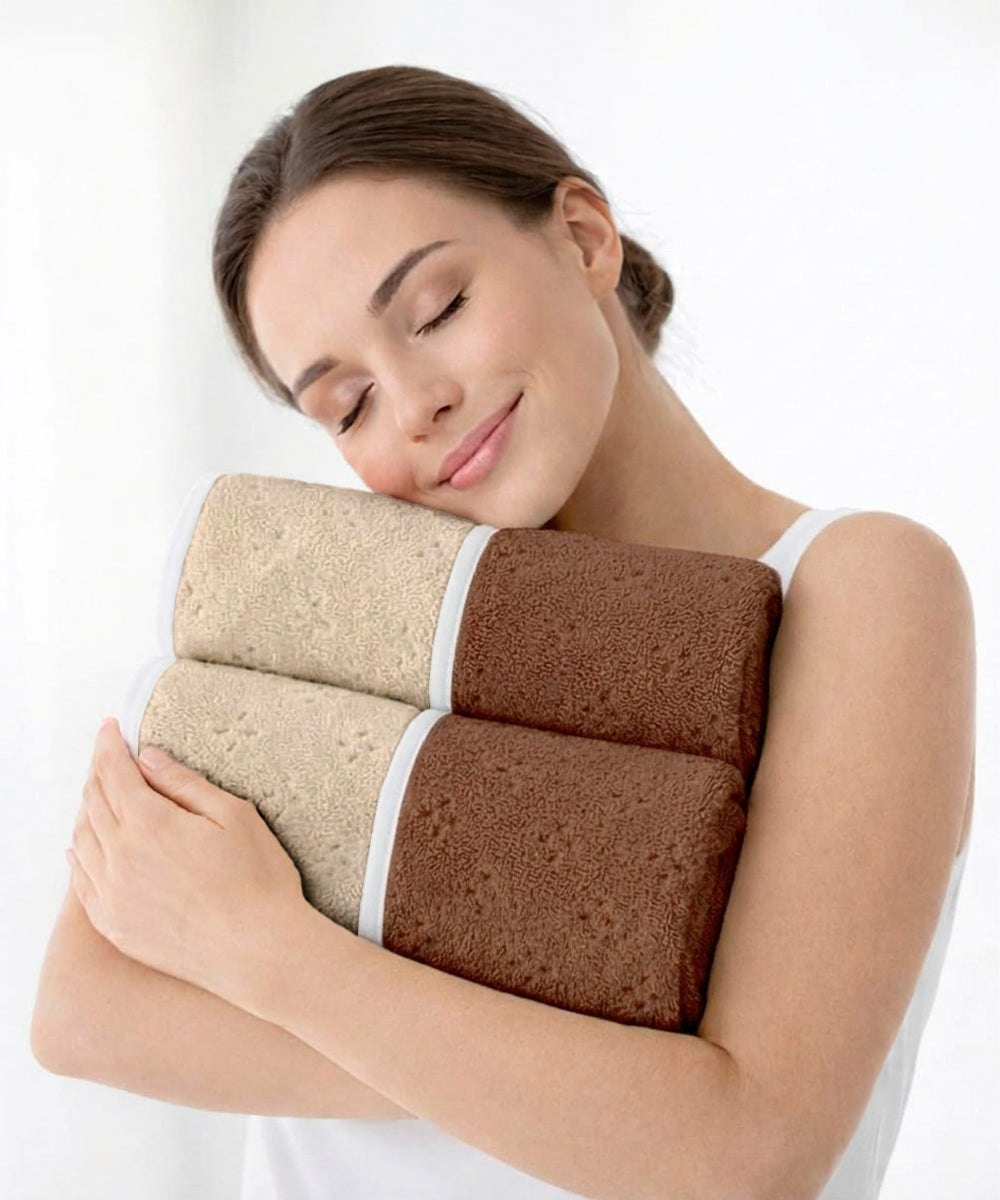 Reversible Microfiber Bath Towel (70x140 cm) | Super Soft & Ultra Absorbent | Quick Dry, Lightweight & Durable | Premium Bath Towel with Hanging Loop