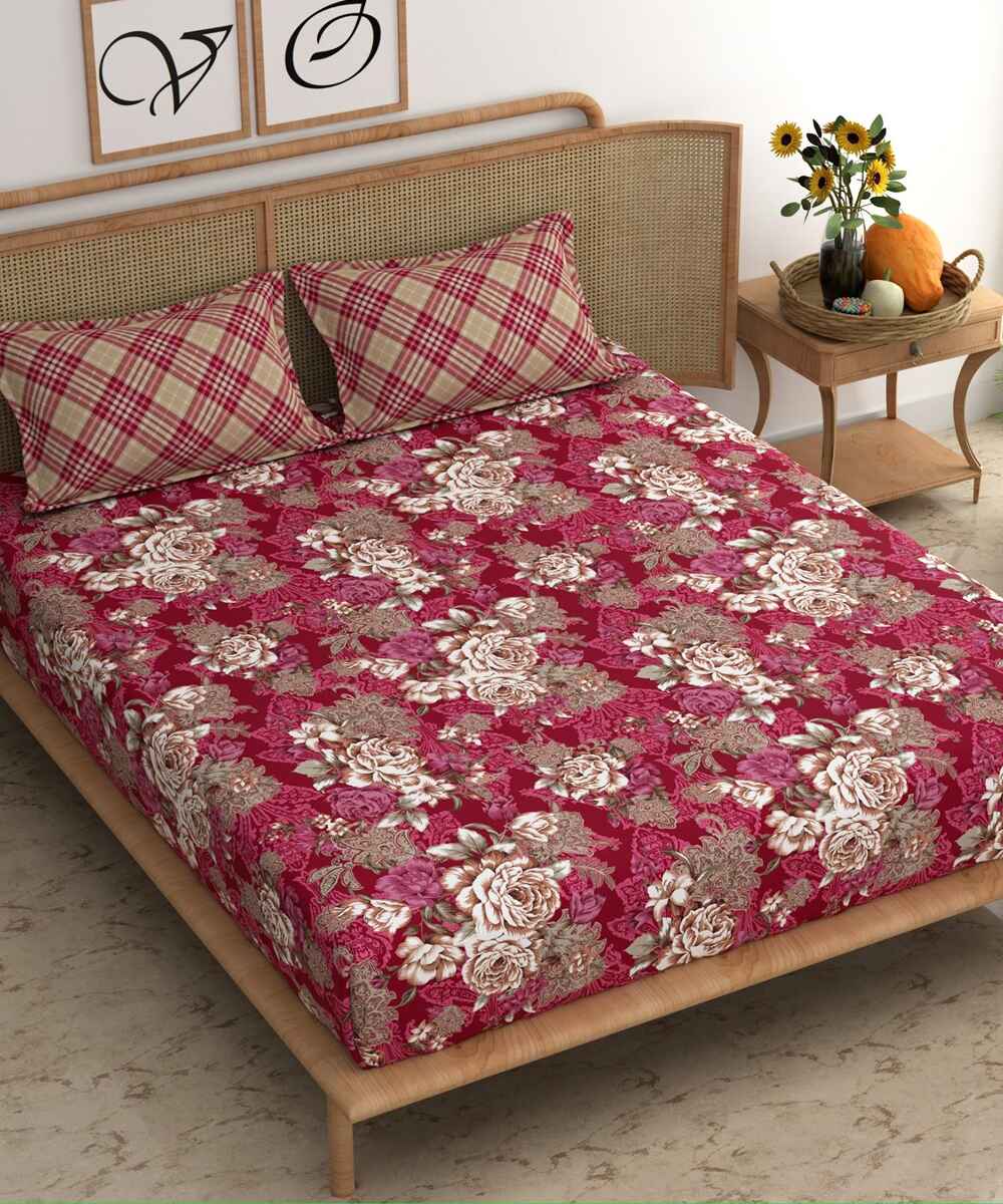 king size floral bedsheet