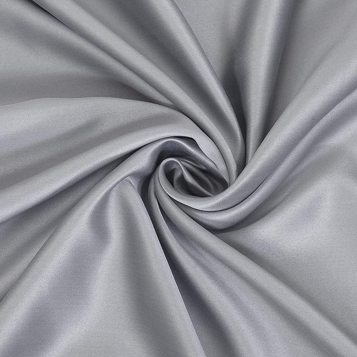 Blackout Curtain (Width- 4.5 Feet- Metallic Grey) Pack of 2 Piece