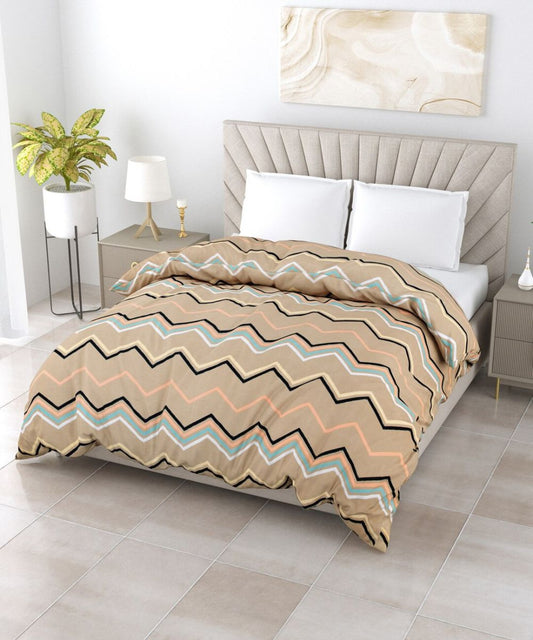 Brown Zigzag 350GSM Double Bed Comforter