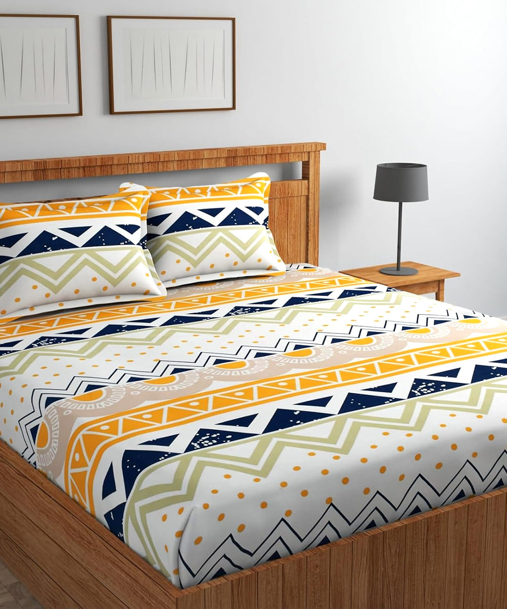 ZigZag Serenity Fitted Bedsheet With Pillow Cover