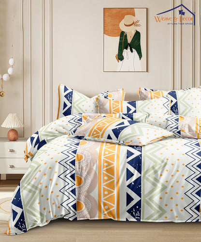 ZigZag Serenity Queen Fitted Bedsheet With 2 Pillow Covers