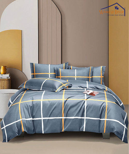 Modern MatrixKing Size Bedsheet With 2 Pillow Cover