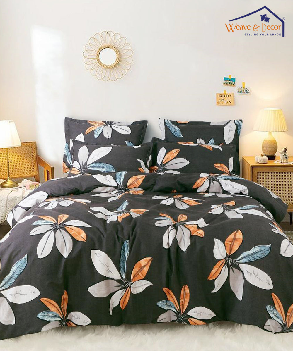 Pretty Floral Fitted Bedsheet With Pillow Cover