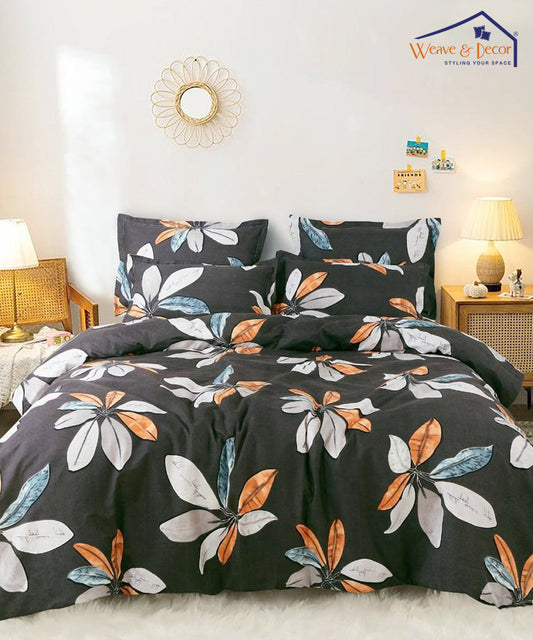 Pretty Floral Fitted Bedsheet With Pillow Cover