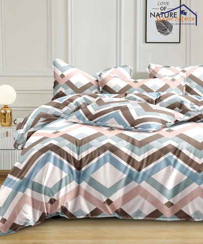 Up and Down Flat Double Bedsheet With 2 Pillow Covers