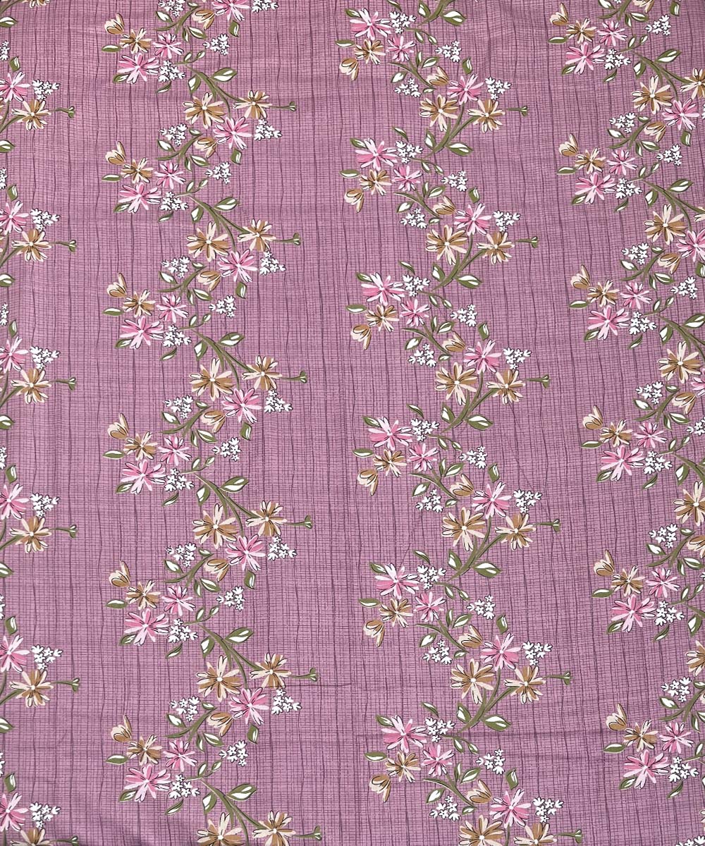 Blossom Pink Grace – 200 GSM Pure Cotton Double Bedsheet with Pillow Covers |90x100 inches