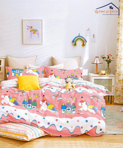 Unicorn Wonder Land Comforter Set With Bedsheet