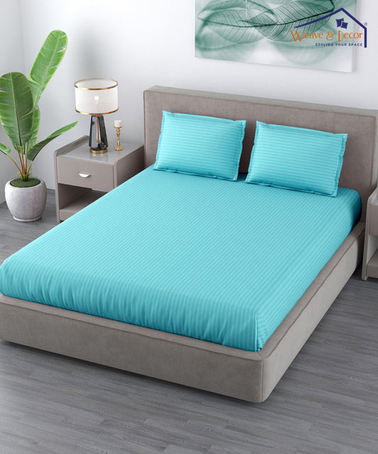 Sky King fitted Bedsheet With 2 Pillow Covers
