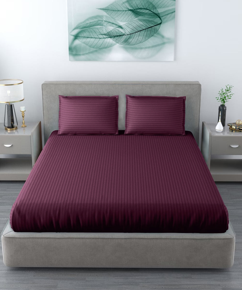 Wine Comforter Set with Bedsheet & Pillow Covers