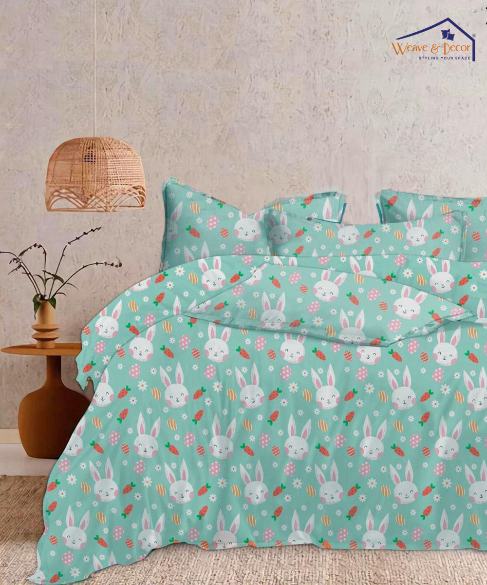 weave&décor   Green  king fitted bedsheet 