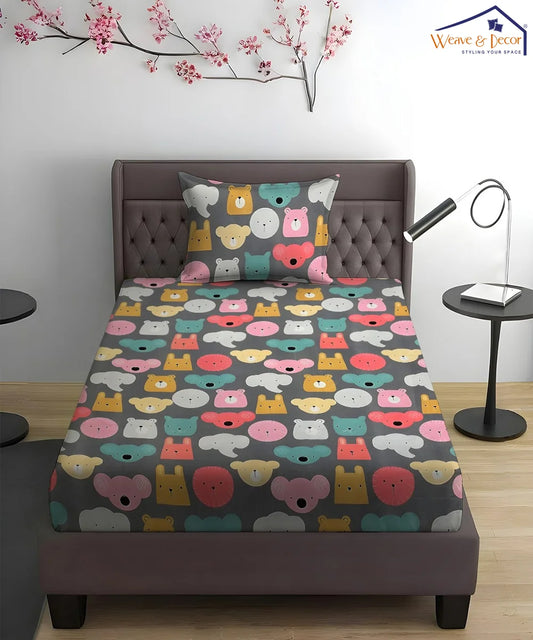 Jungle Book Kids Flat Bedsheet With Pillow Covers