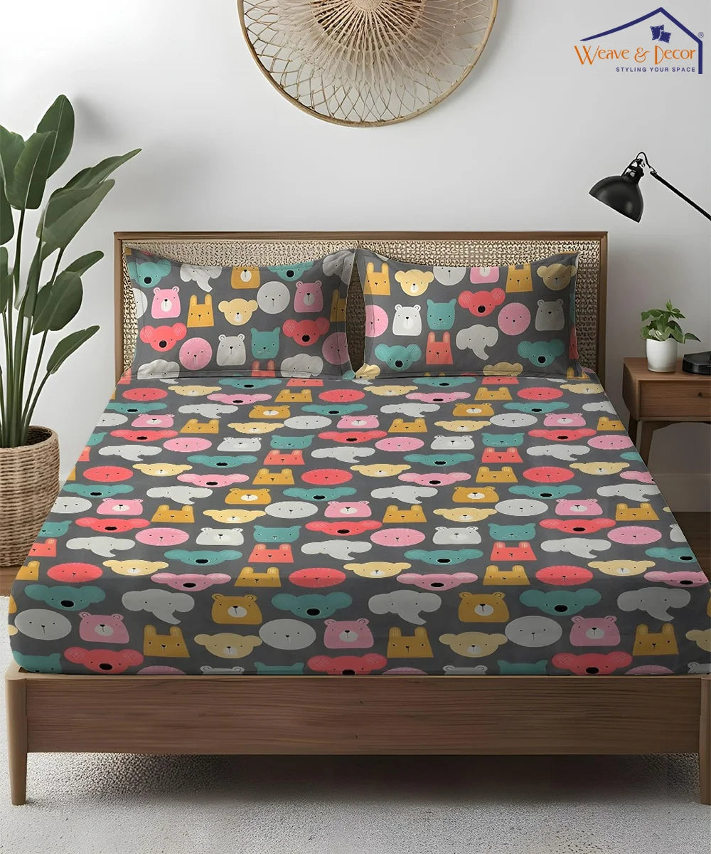 Jungle Book Kids Flat Bedsheet With Pillow Covers