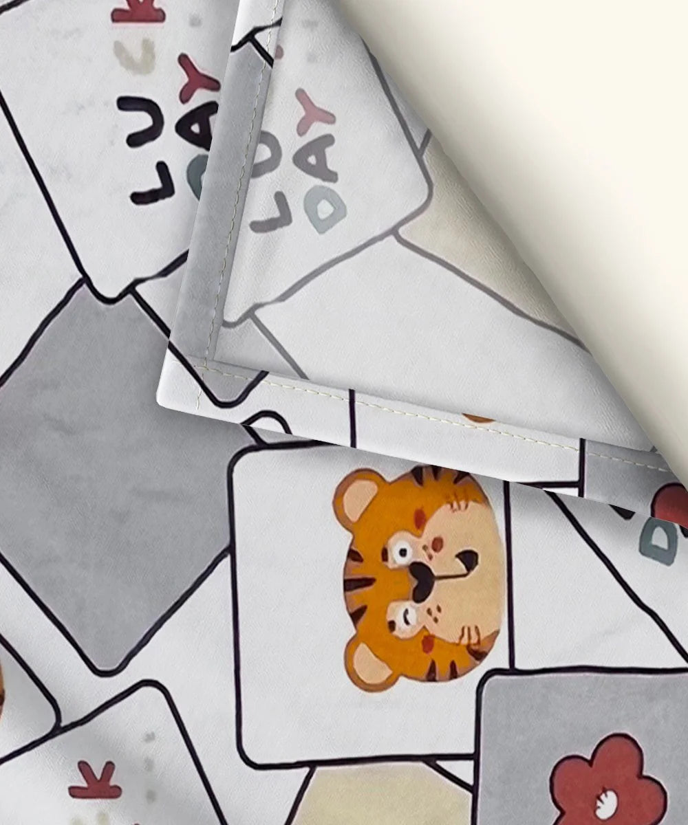 Little Cub Kids Flat Bedsheet With Pillow Covers