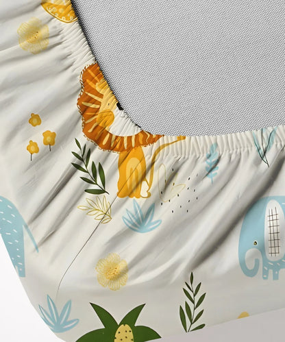 Wild Adventures Kids Flat Bedsheet With Pillow Covers