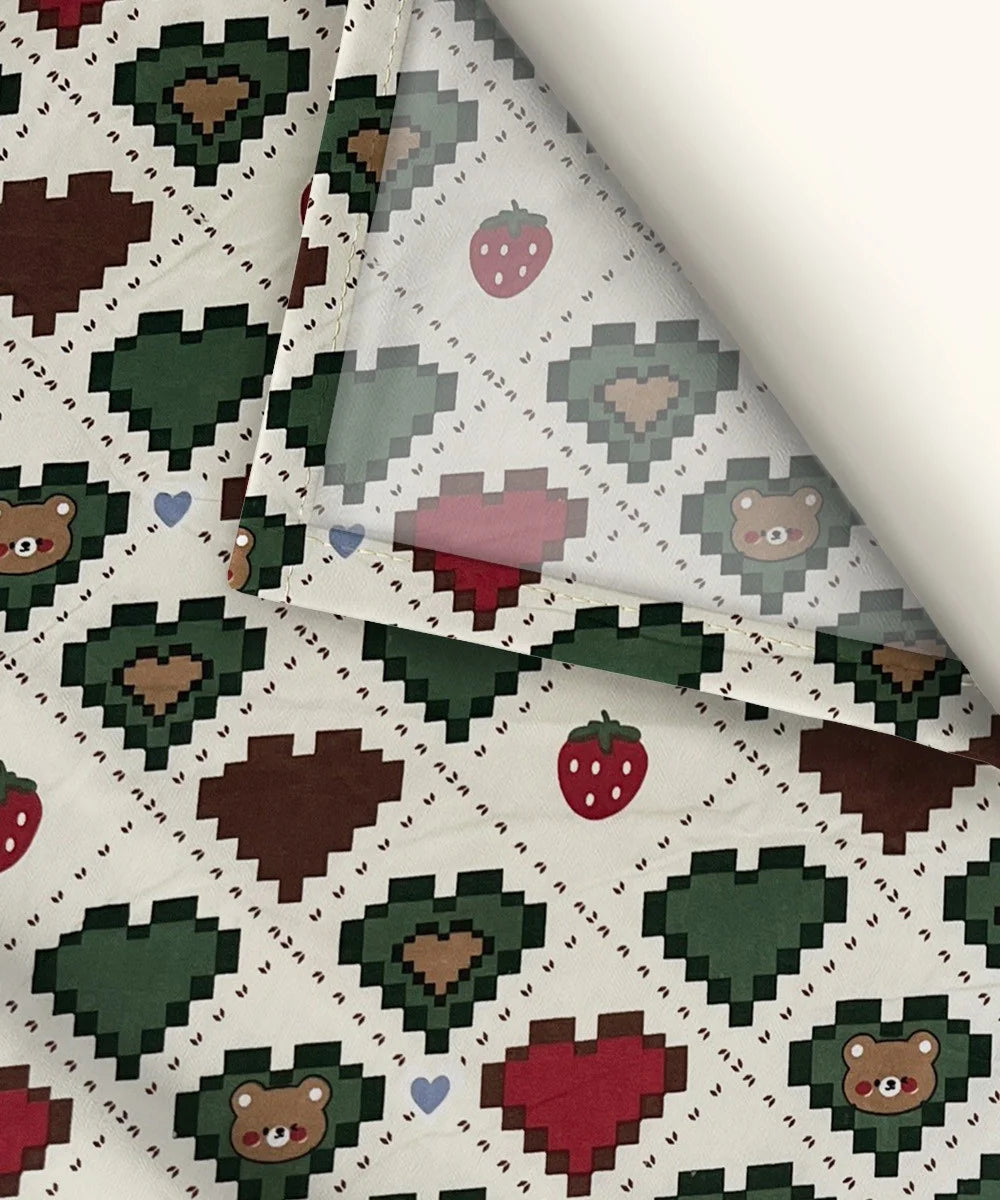 Retro Heartland Kids Flat Bedsheet With Pillow Covers