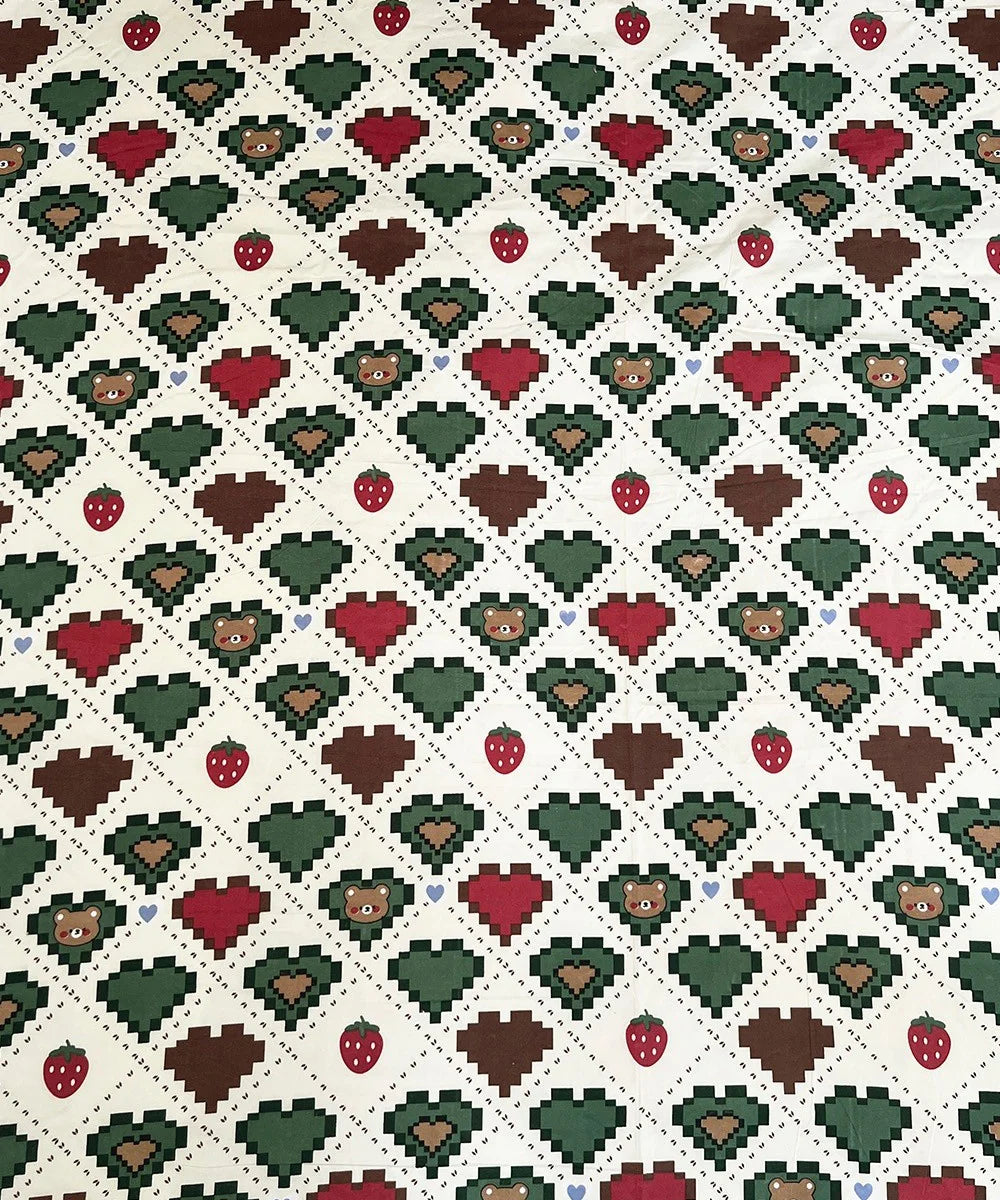 Retro Heartland Kids Flat Bedsheet With Pillow Covers