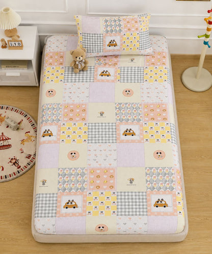 Sweet Bear Dreams Kids Bedsheet With Pillow Covers