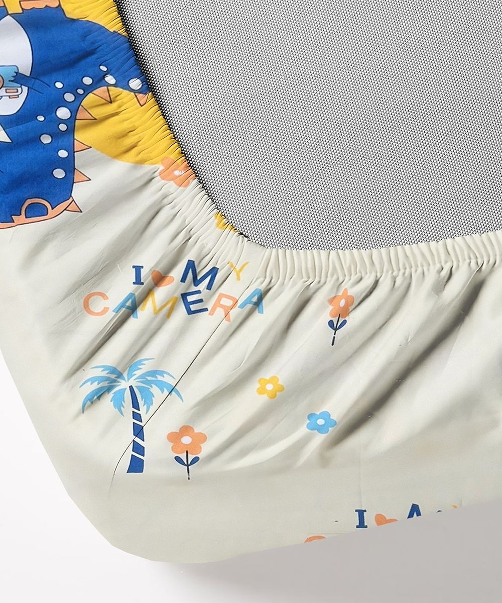 Fun With Dino Kids Flat Bedsheet With Pillow Covers