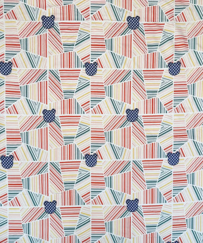 Giggle Grid  Kids Flat Bedsheet With Pillow Covers