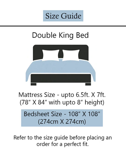 Abstract King Size Bedsheet With 2 Pillow Covers