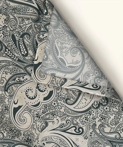 Sage Paisley Charm Cotton Double Bedsheet with Pillow Covers