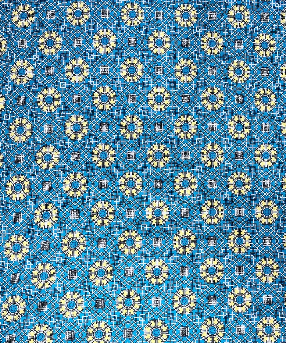 Azure Mosaic Charm Cotton Double Bedsheet with Pillow Covers