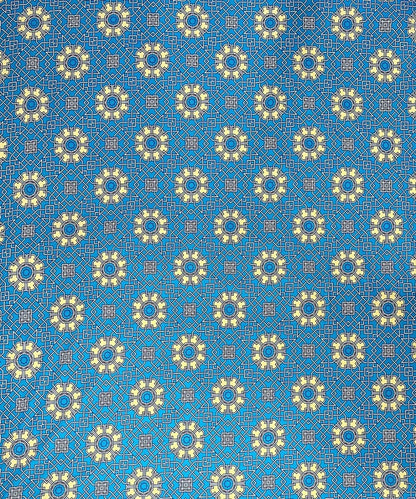 Azure Mosaic Charm Cotton Double Bedsheet with Pillow Covers