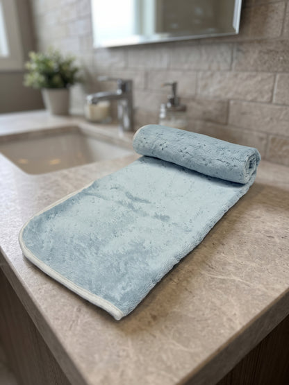 Reversible Microfiber Hand Towel (40x60 cm) | Super Soft & Ultra Absorbent | Quick Dry, Lightweight & Durable | Premium Hand Towel with Hanging Loop