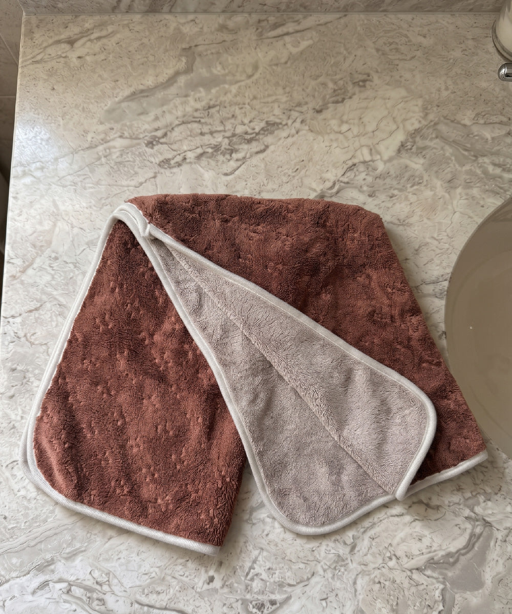 Reversible Microfiber Hand Towel (40x60 cm) | Super Soft & Ultra Absorbent | Quick Dry, Lightweight & Durable | Premium Hand Towel with Hanging Loop