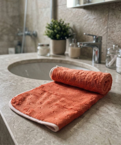 Reversible Microfiber Hand Towel (40x60 cm) | Super Soft & Ultra Absorbent | Quick Dry, Lightweight & Durable | Premium Hand Towel with Hanging Loop