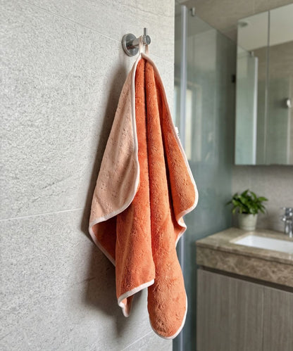 Reversible Microfiber Hand Towel (40x60 cm) | Super Soft & Ultra Absorbent | Quick Dry, Lightweight & Durable | Premium Hand Towel with Hanging Loop