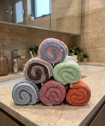 Reversible Microfiber Hand Towel (40x60 cm) | Super Soft & Ultra Absorbent | Quick Dry, Lightweight & Durable | Premium Hand Towel with Hanging Loop