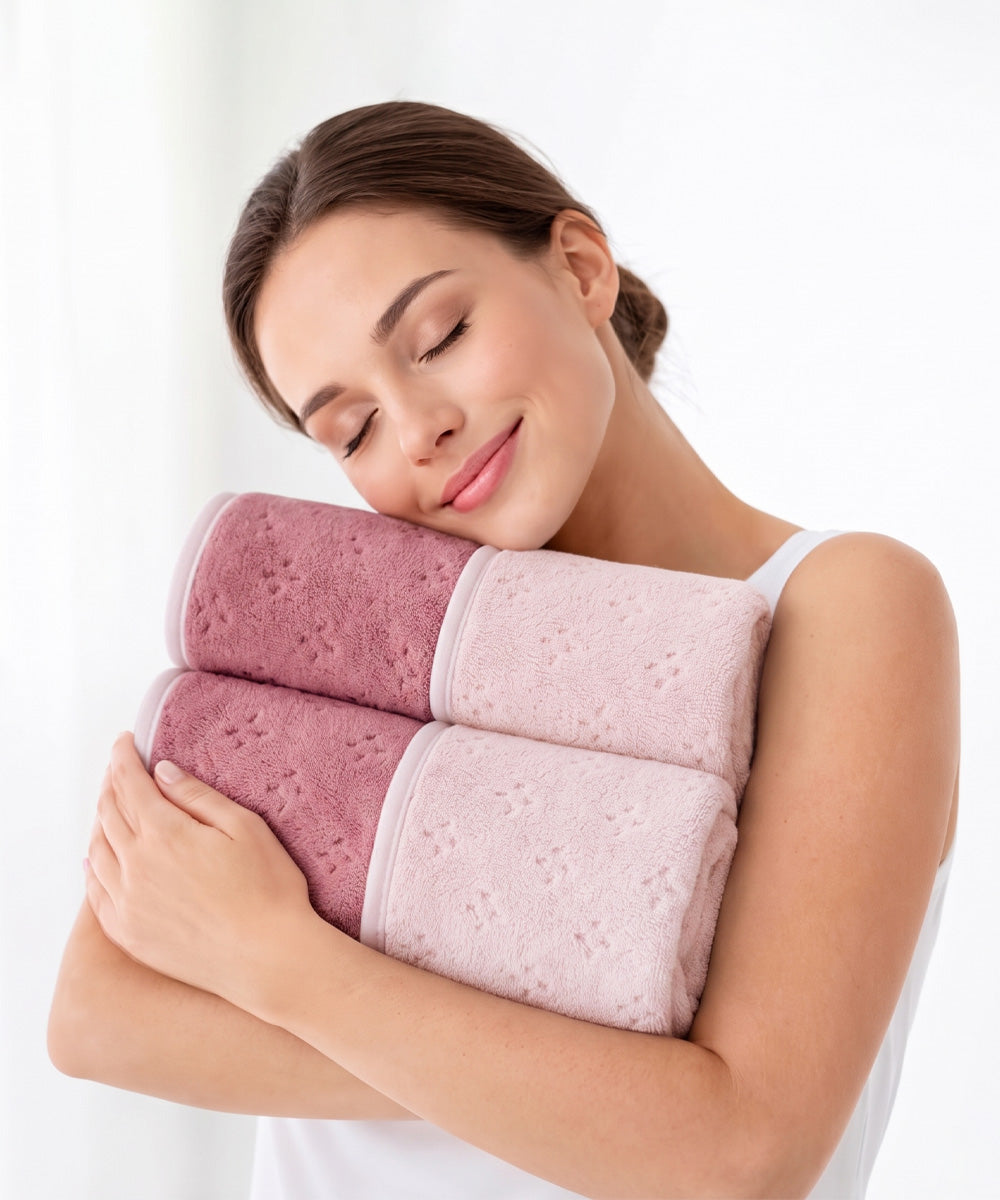 Reversible Microfiber Bath Towel (70x140 cm) | Super Soft & Ultra Absorbent | Quick Dry, Lightweight & Durable | Premium Bath Towel with Hanging Loop