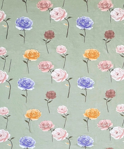 Pastel Garden Flat Bedsheet With Pillow Covers