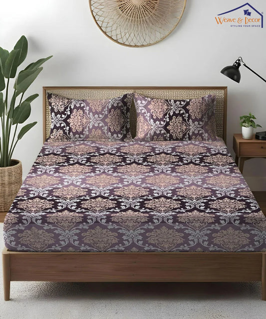 Royal Amethyst Flat Bedsheet With Pillow Covers