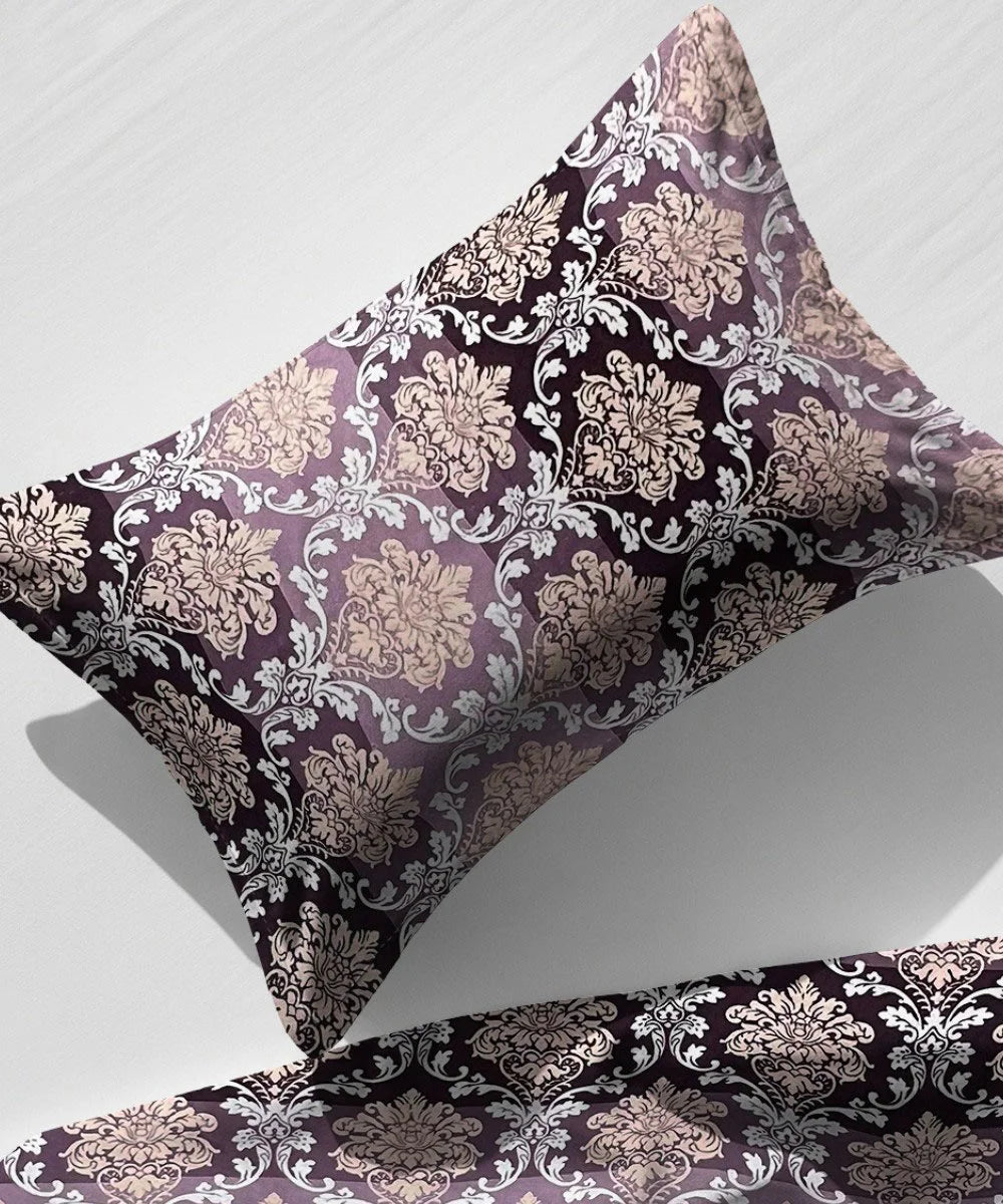 Royal Amethyst Flat Bedsheet With Pillow Covers