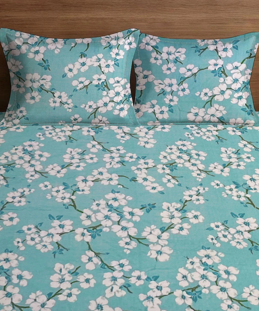Morning Dew Flat Bedsheet With Pillow Covers