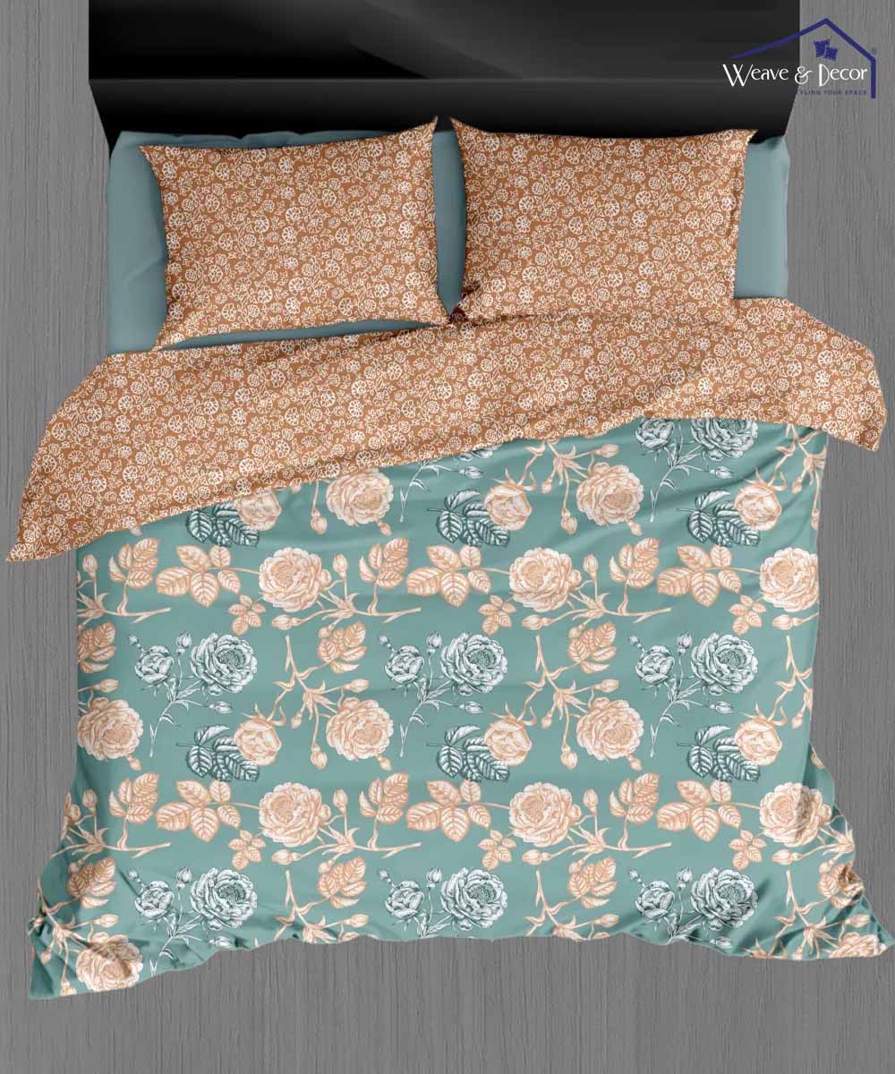 Vintage Garden Rose Bedsheet With Pillow Covers
