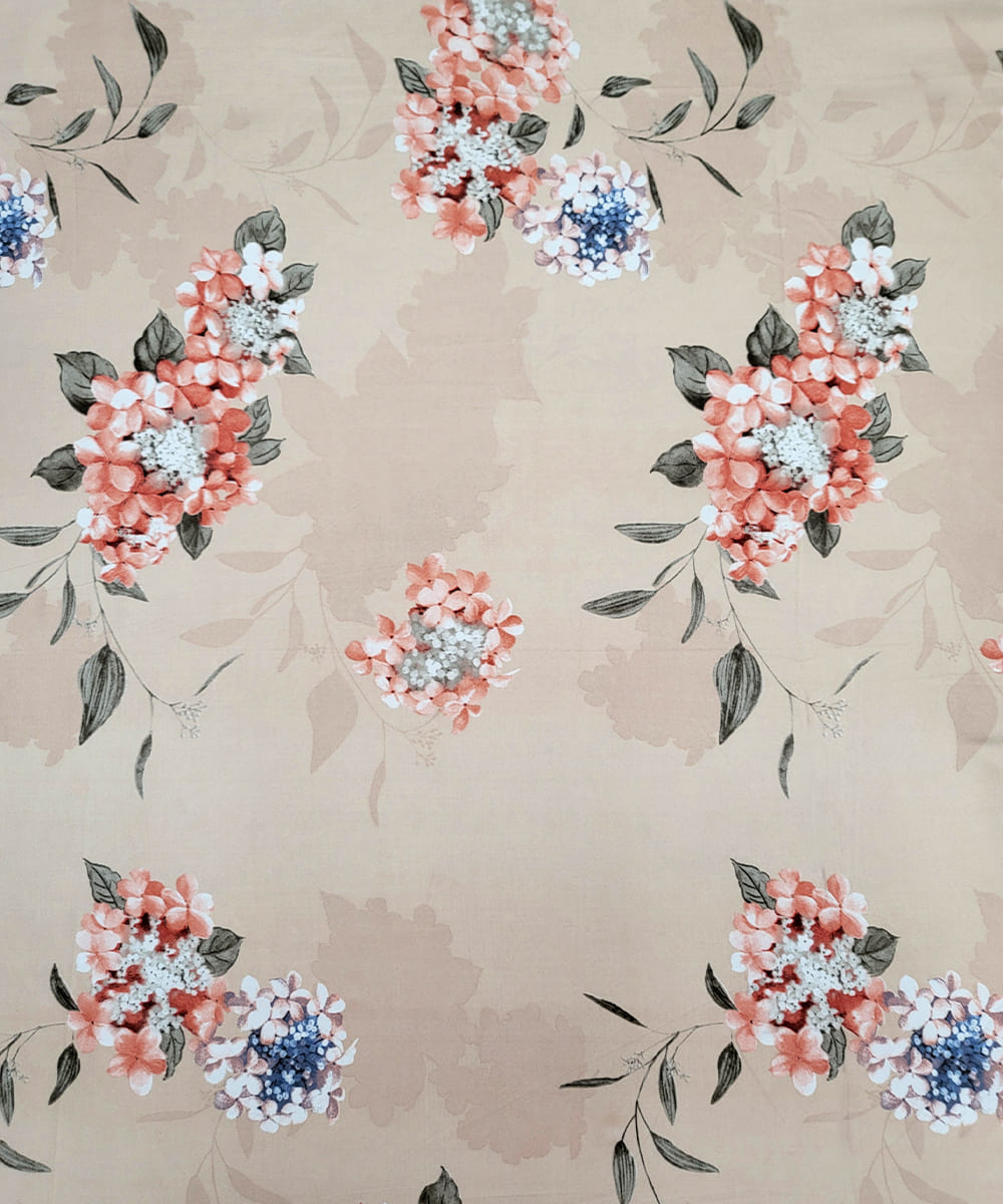 Beige Floral 350GSM All Weather Comforter