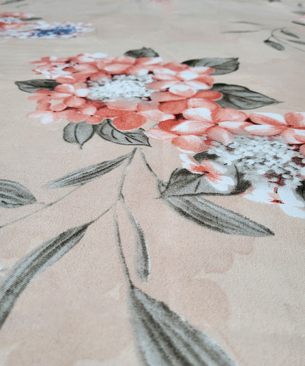 Beige Floral 350GSM All Weather Comforter