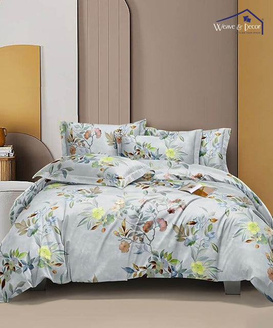 Petal Mirage Fitted Bedsheet With Pillow Cover