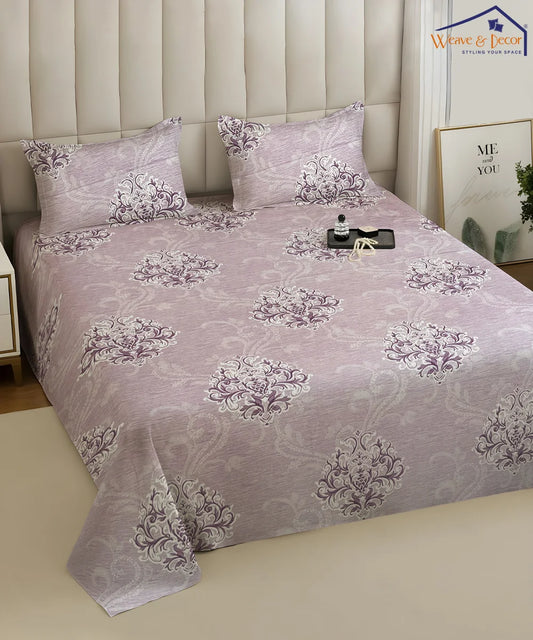 Baroque Blossom Flat Bedsheet With Pillow Covers