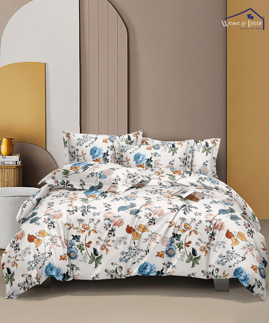 Ivory Floral Symphony   350GSM All Weather Comforter