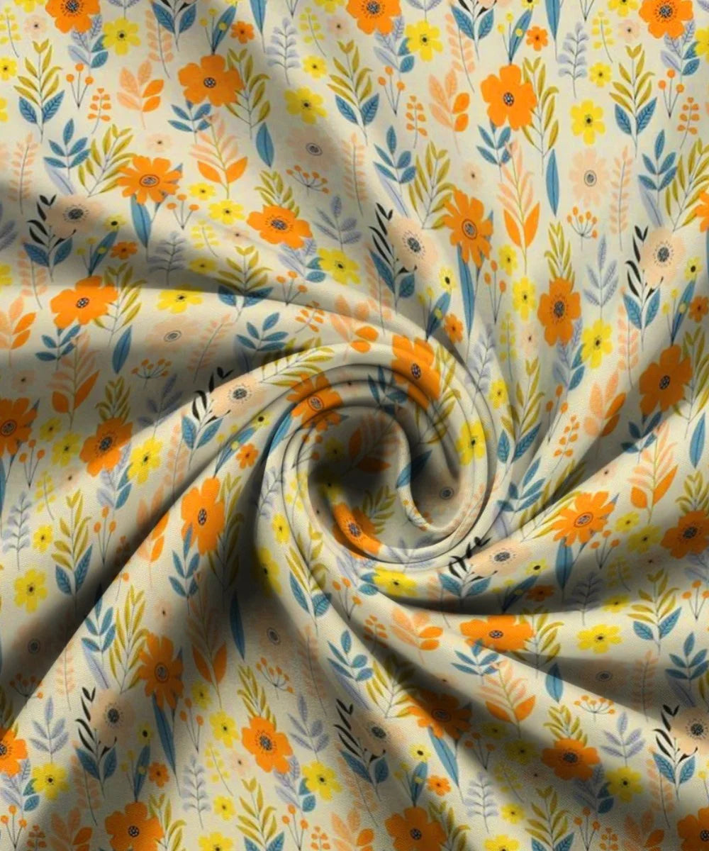 Nature's Whimsy King Size Bedsheet With 2 Pillow Cover