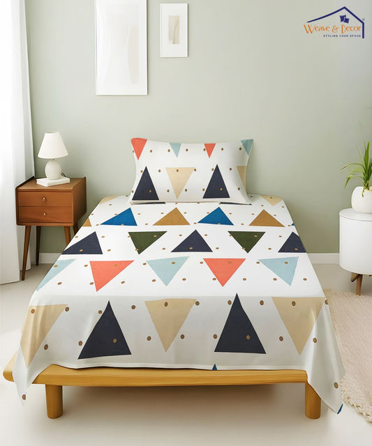 Prism Play Fitted Bedsheet With Pillow Cover