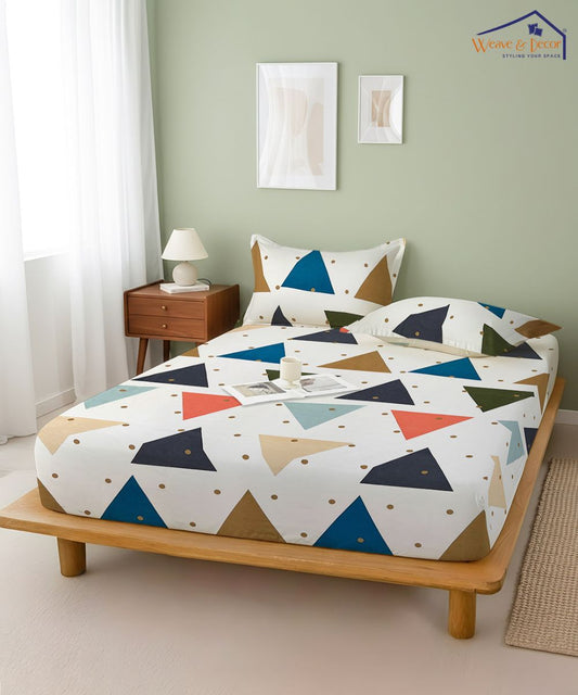 Prism Play Fitted Bedsheet With Pillow Cover