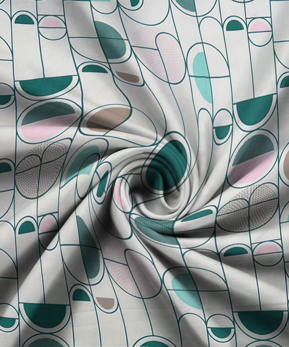 Modern Rounds Flat Bedsheet With Pillow Covers
