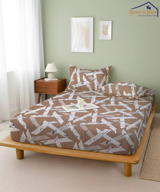 Dreamy Flux King Size Bedsheet With 2 Pillow Cover