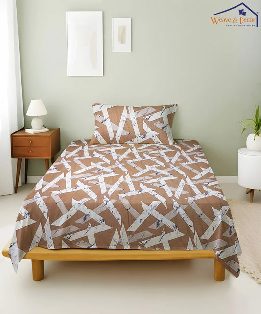Dreamy Flux King Size Bedsheet With 2 Pillow Cover